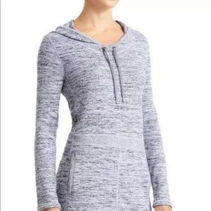 Athleta Techie Sweat Popover Dress Grey Heather S